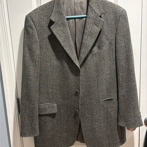 Burberry Classic Gray Herringbone Blazer